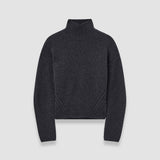 Grey Luxe Cashmere High Neck Jumper - Joseph