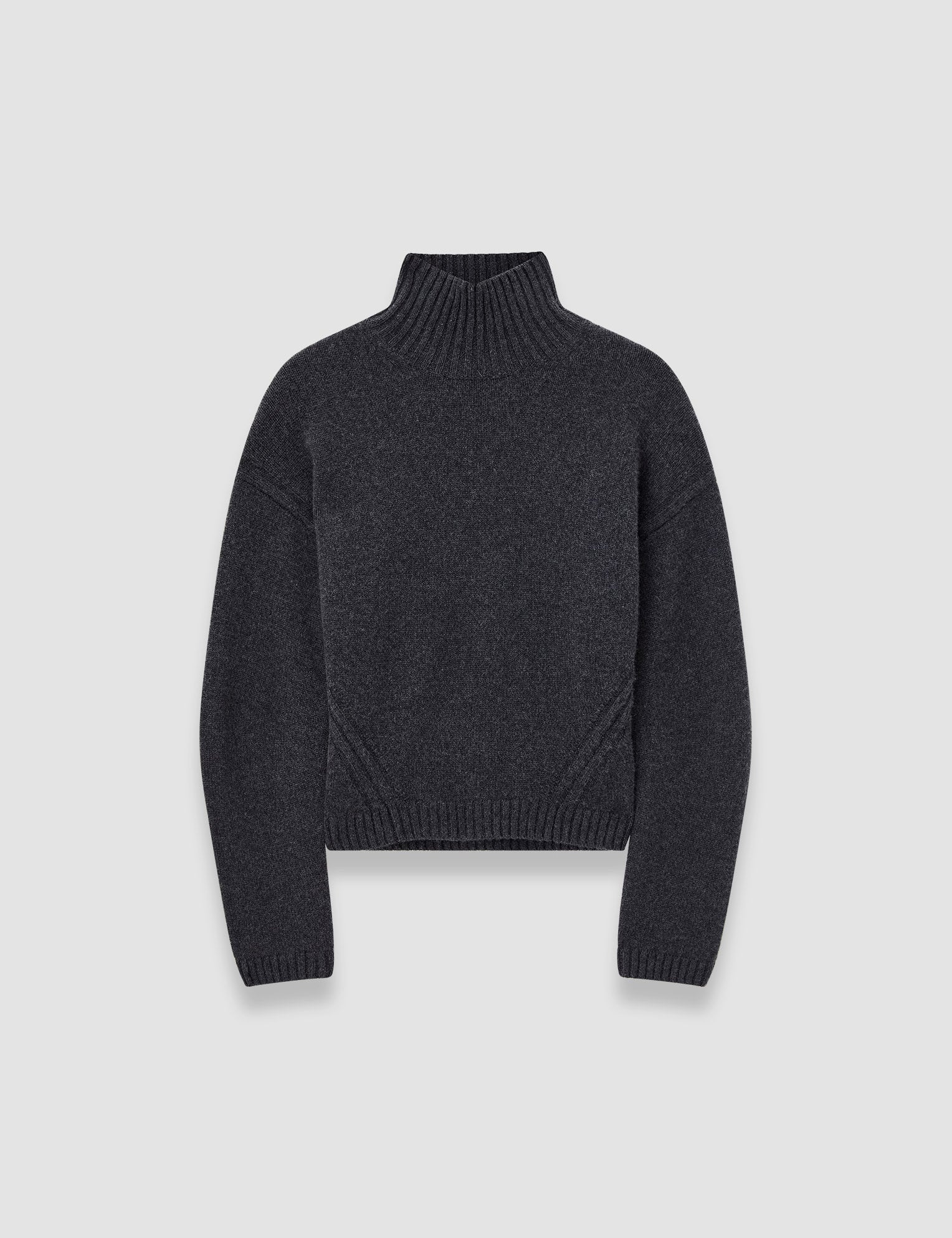 Grey Luxe Cashmere High Neck Jumper - Joseph