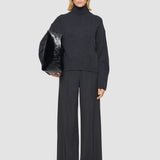 Grey Luxe Cashmere High Neck Jumper - Joseph