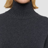 Grey Luxe Cashmere High Neck Jumper - Joseph