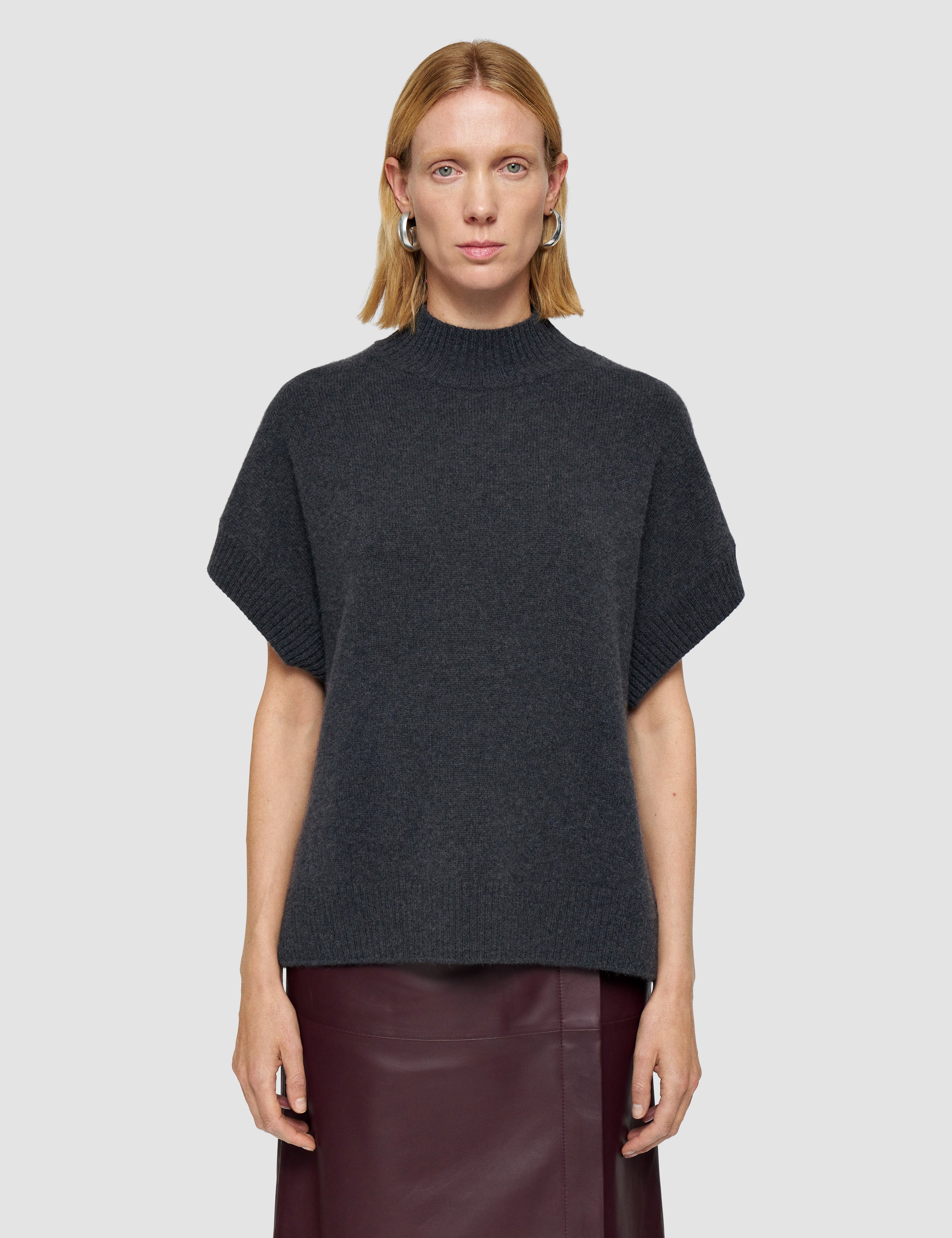 Grey Luxe Cashmere Top - Joseph