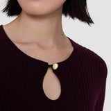 Purple Luz Merino Wool Rib Top - Joseph