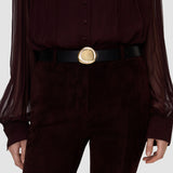 Black Maeva Reversible Leather Belt - Joseph