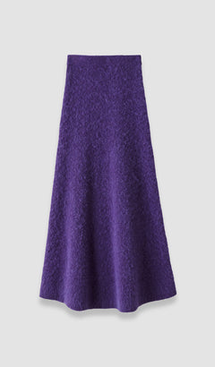 Purple Mairie Brushed Alpaca Skirt - Joseph