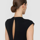 Black Maison Fluid Jersey Dress - Joseph