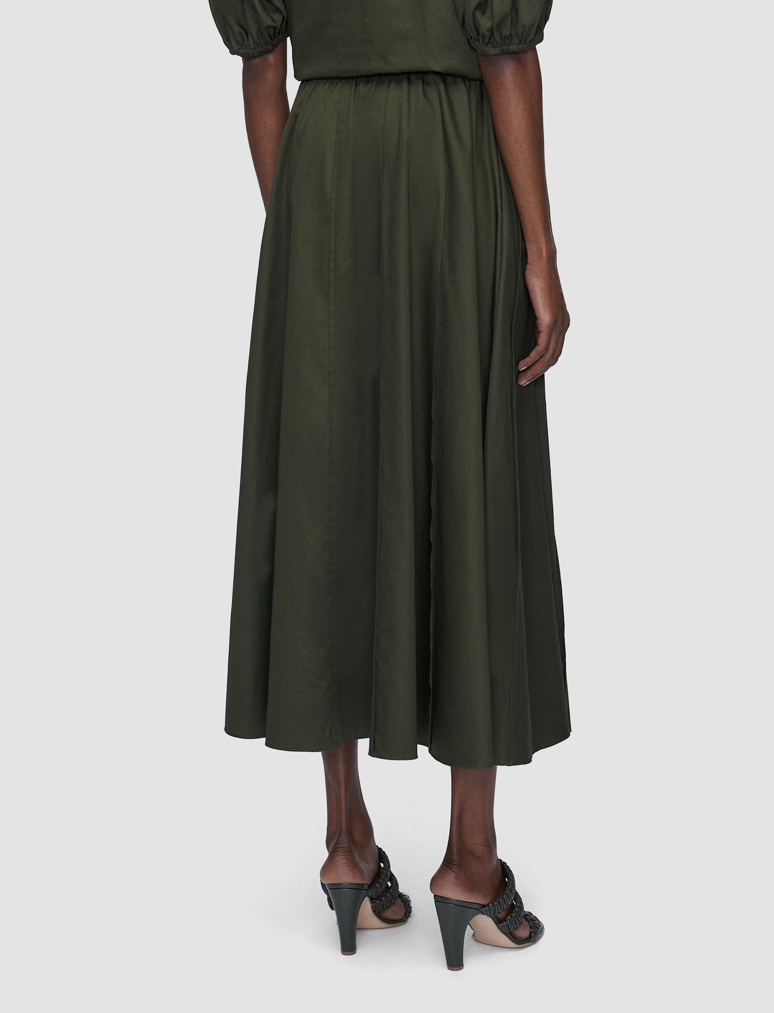 グリーン-manar-cotton-sateen-スカート-JOSEPH