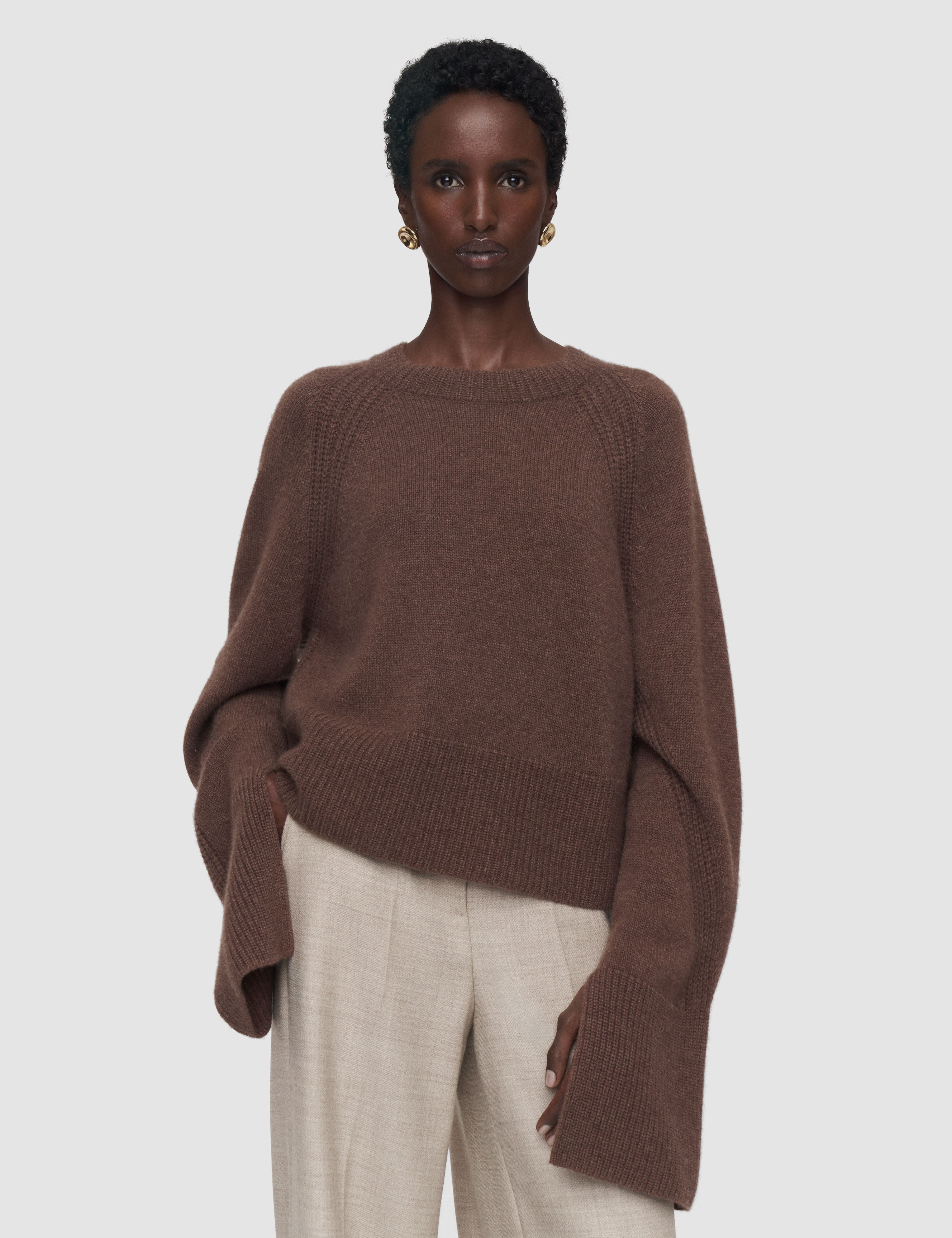 Brown Maple Pure Cashmere Jumper - Joseph