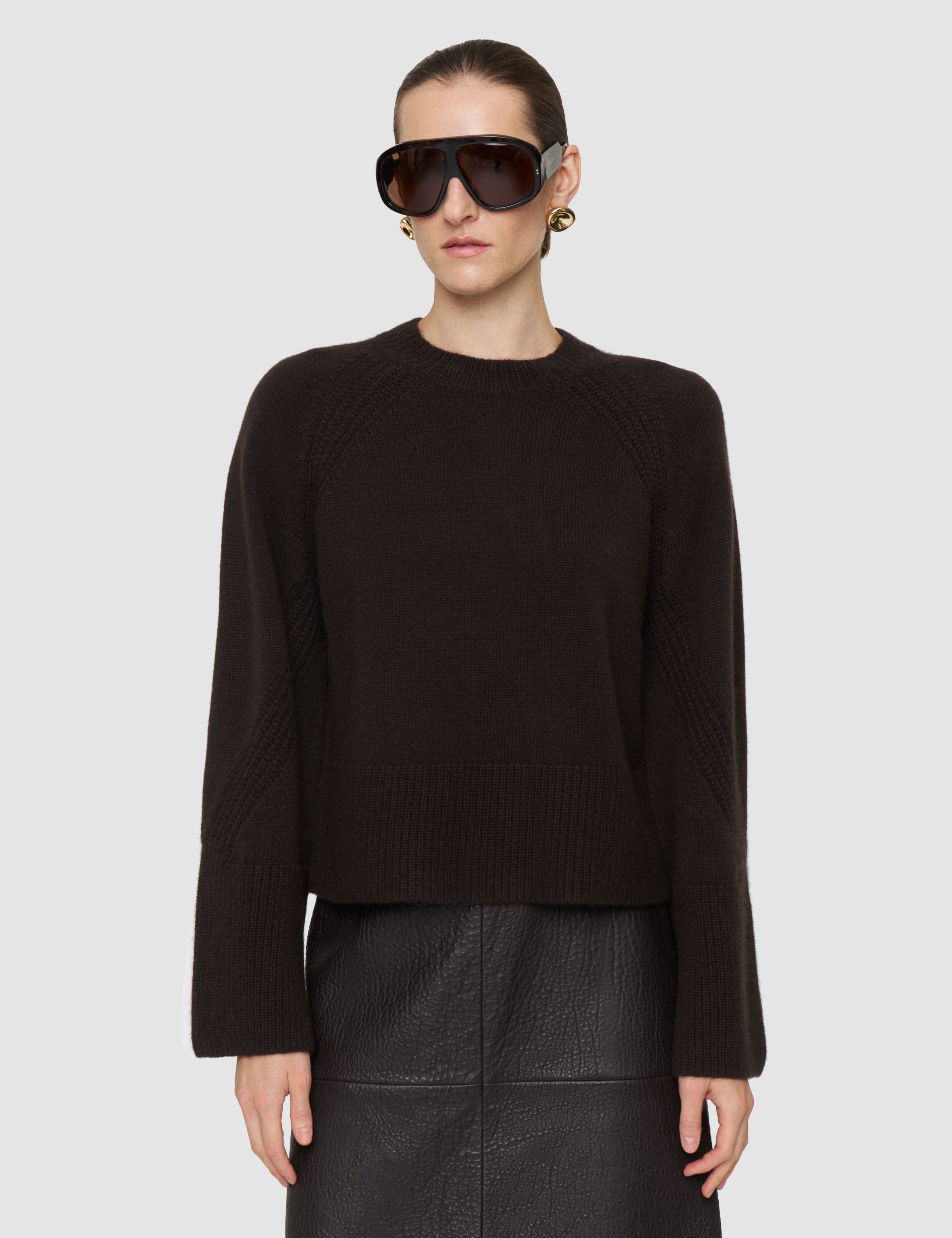 Brown Maple Pure Cashmere Jumper - Joseph