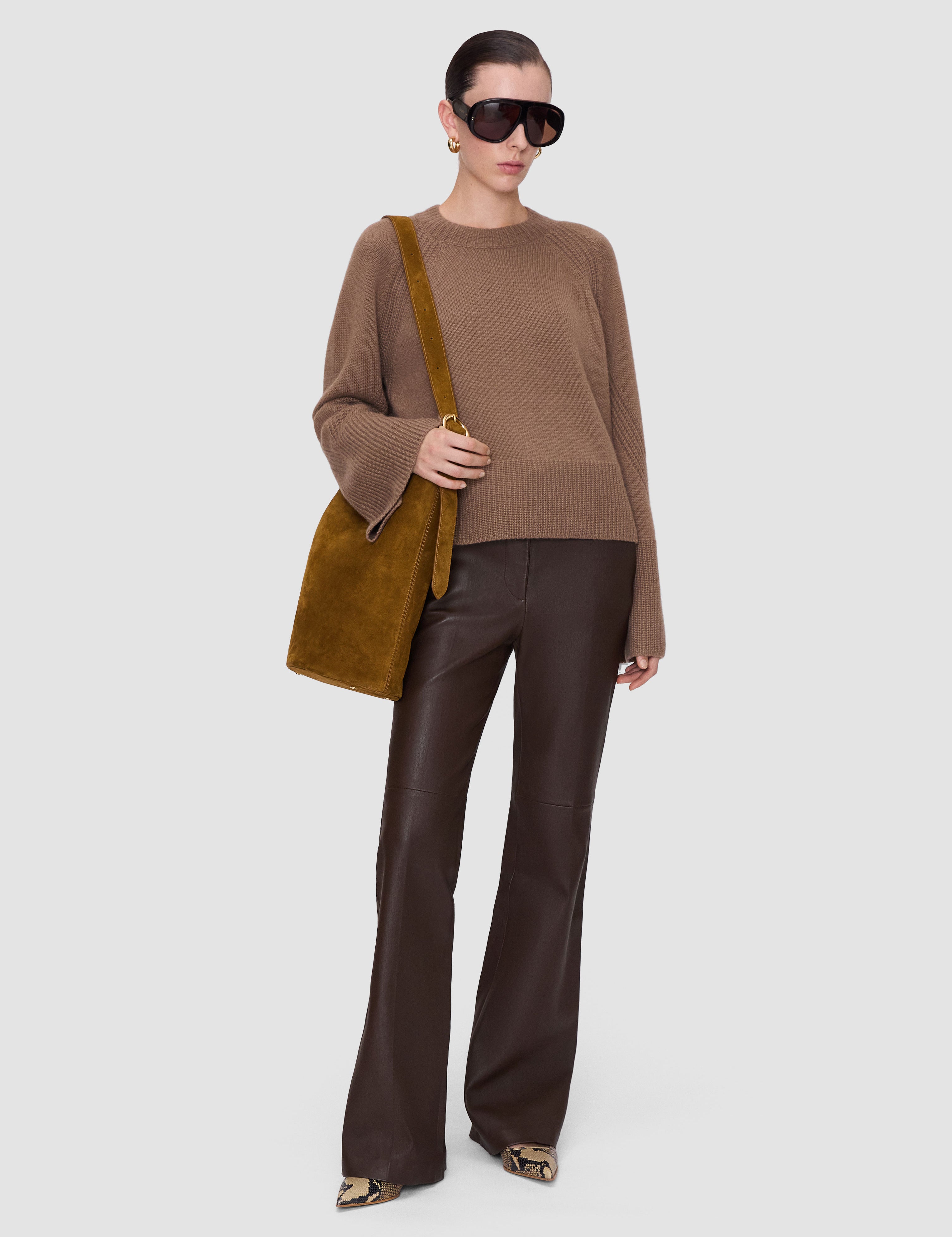 Brown Maple Pure Cashmere Jumper - Joseph