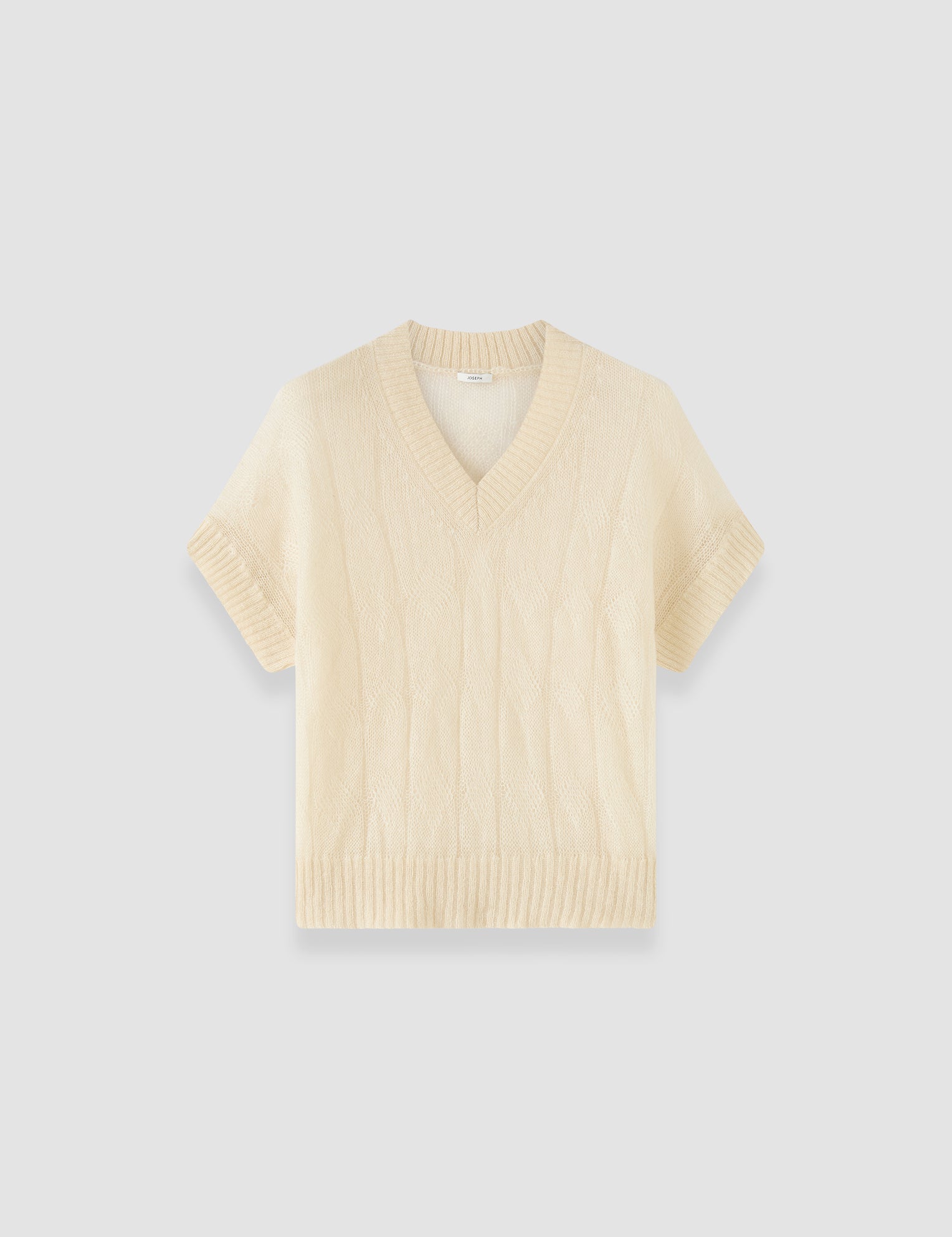 White Mar Mohair Silk Voile Top - Joseph