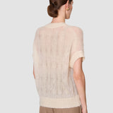 White Mar Mohair Silk Voile Top - Joseph