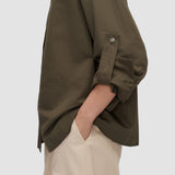 Green Mars Fluid Cotton Linen Blouse - Joseph