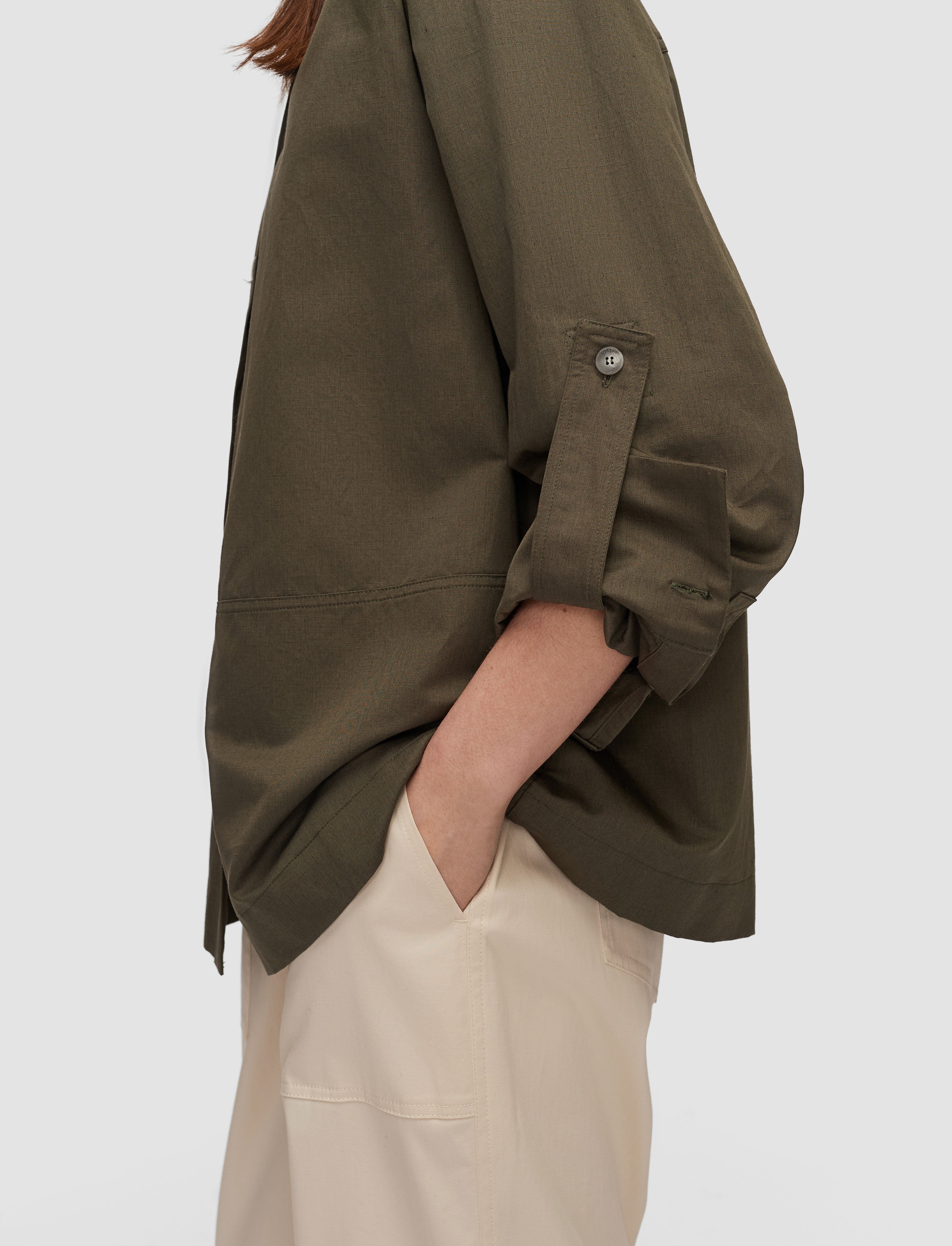 green-mars-cotton-linen-shirt-JOSEPH