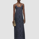 Blue Mary Lurex Snake Knit Dress - Joseph