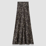 Brown Marzia Printed Crinkle Skirt - Joseph