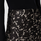 Brown Marzia Printed Crinkle Skirt - Joseph