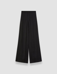 Black Mawn Pleat Jacquard Trousers - Joseph