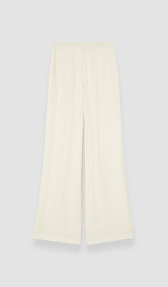 White Mawn Pleat Jacquard Trousers - Joseph