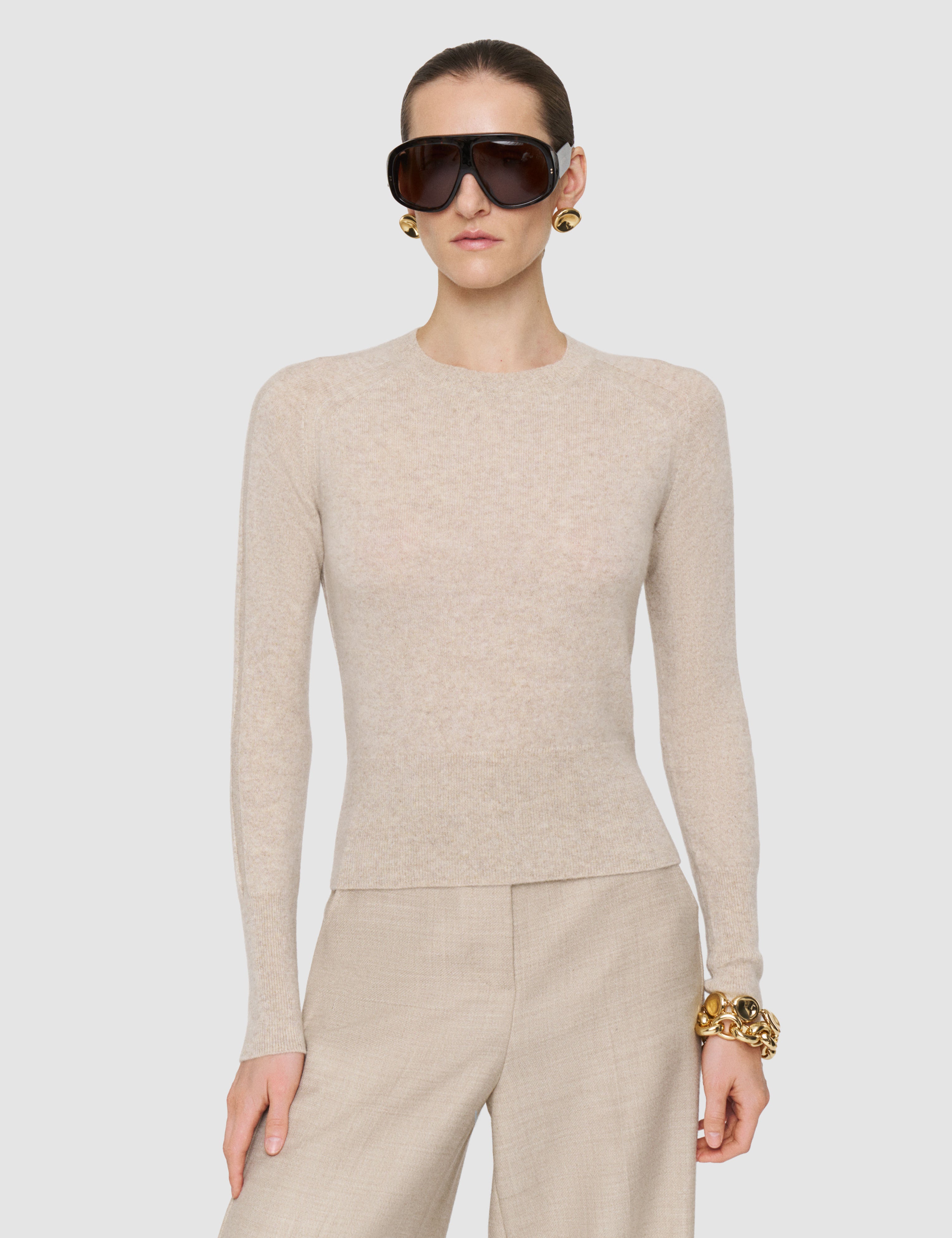 Beige Melby Light Pure Cashmere Jumper - Joseph