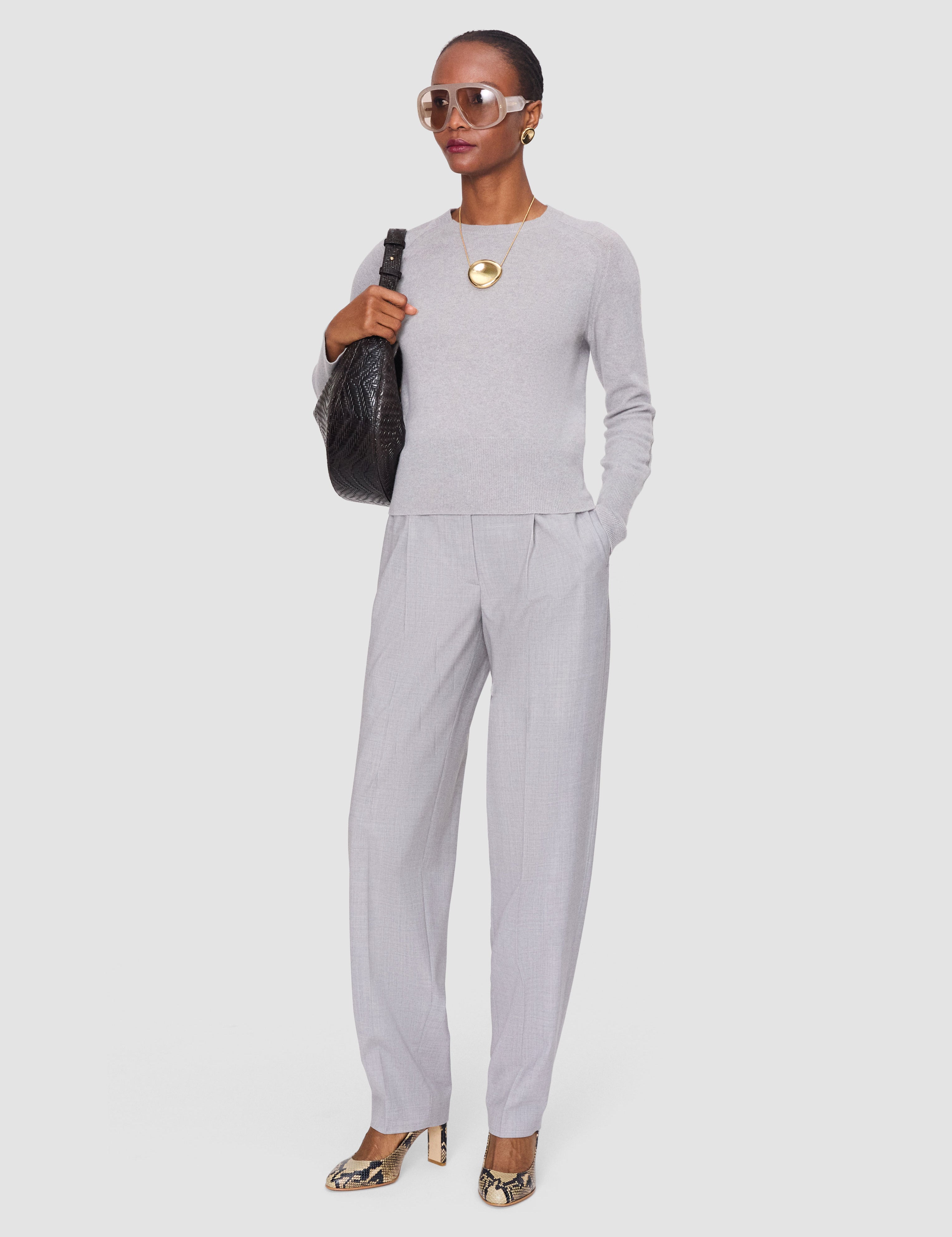 Grey Melby Light Pure Cashmere Jumper - Joseph