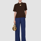 Brown Meli Double Side Cashmere Top - Joseph