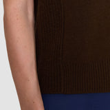 Brown Meli Double Side Cashmere Top - Joseph
