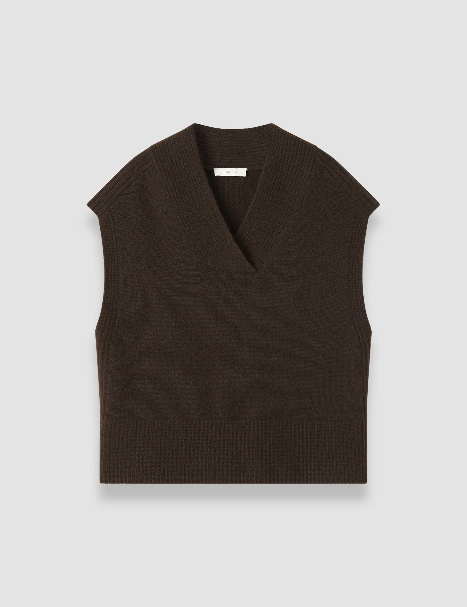 Brown Mena Pure Cashmere Vest - Joseph