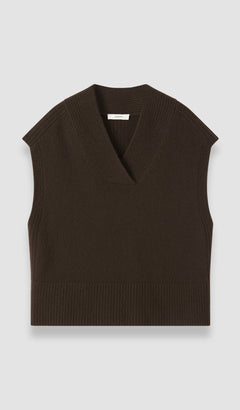 Brown Mena Pure Cashmere Vest - Joseph