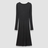 Grey Merino Rib Knit Dress - Joseph