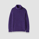 Purple Meslay Brushed Alpaca Jumper - Joseph