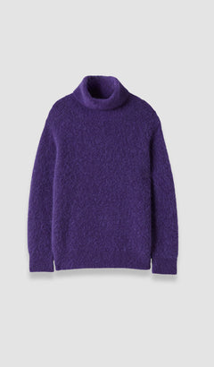 Purple Meslay Brushed Alpaca Jumper - Joseph