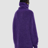 Purple Meslay Brushed Alpaca Jumper - Joseph