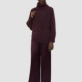 Purple Meslay Brushed Alpaca Knitwear - Joseph
