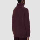 Purple Meslay Brushed Alpaca Knitwear - Joseph
