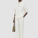 White Meslay Brushed Wool Jumper - Joseph
