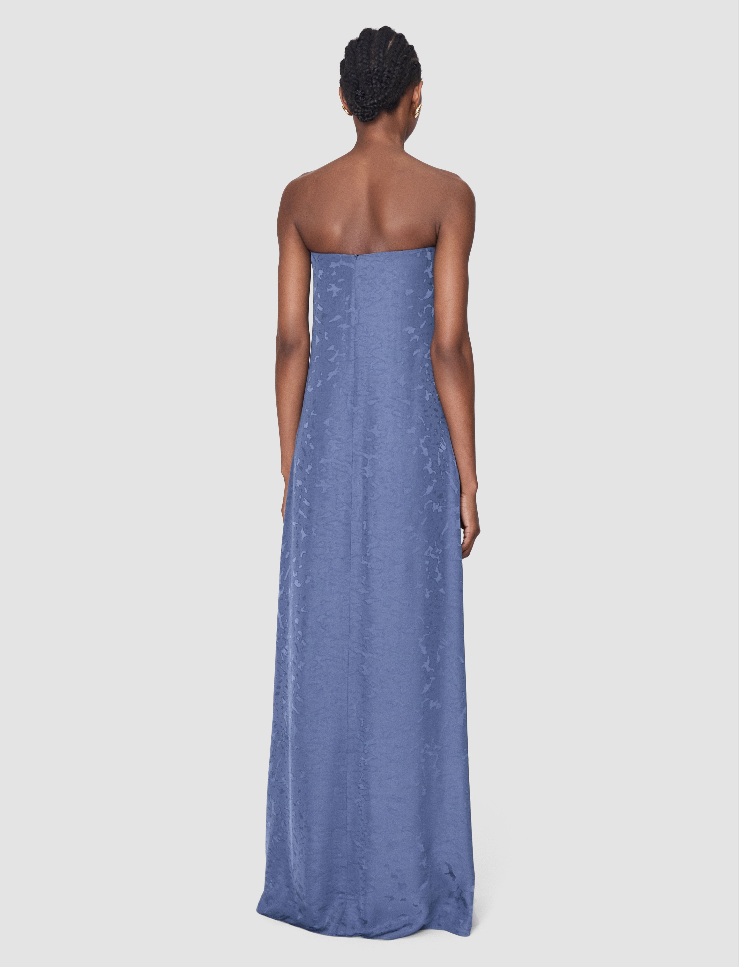 bleu-robe-mia-en-jacquard-leopard-JOSEPH