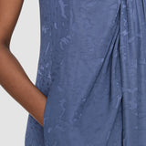 Blue Mia Leopard Jacquard Dress - Joseph