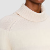 White Mila Brushed Alpaca Striped Jumper - Joseph