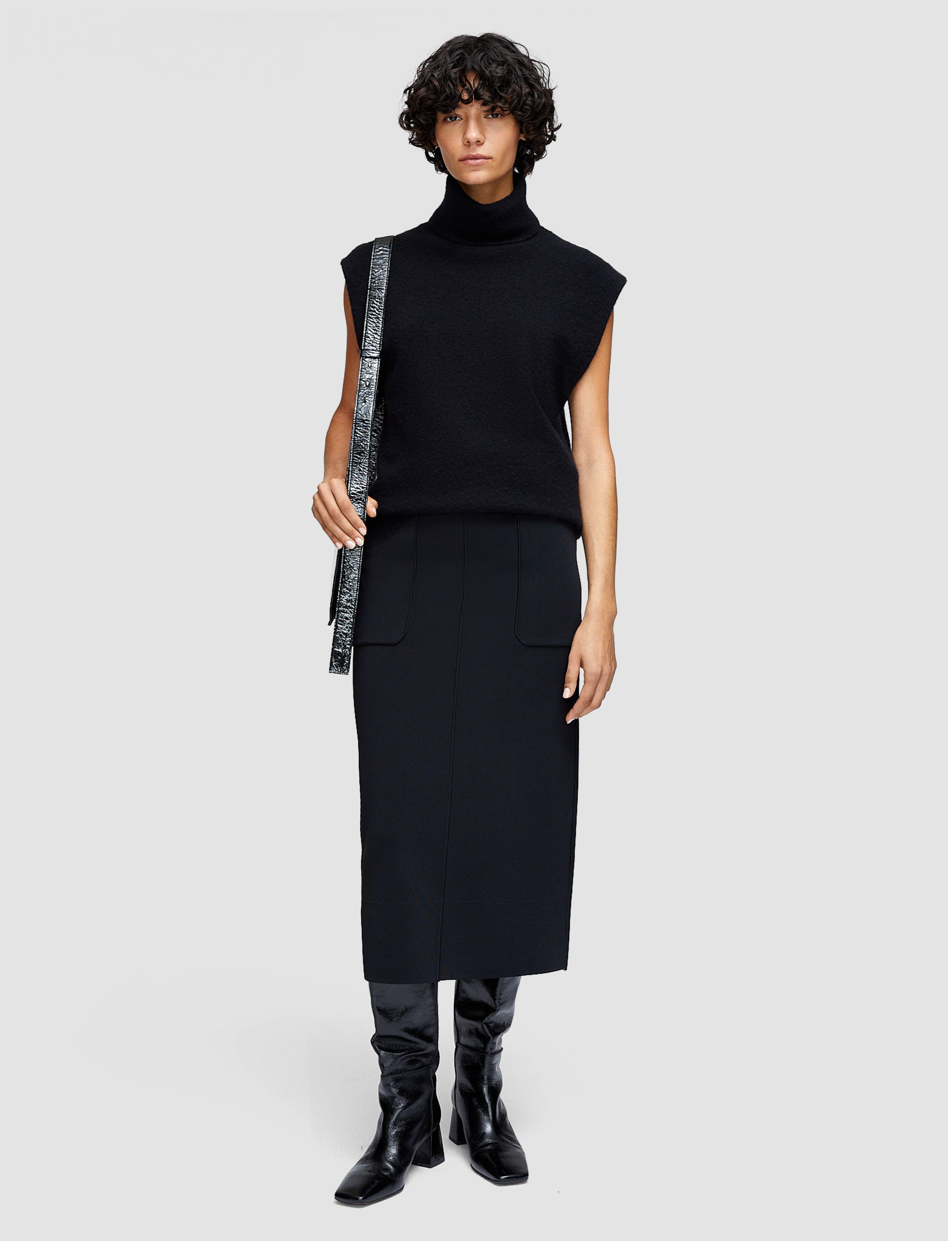 black-milano-knit-stretch-skirt-JOSEPH