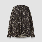 Brown Millie Printed Crinkle Blouse - Joseph