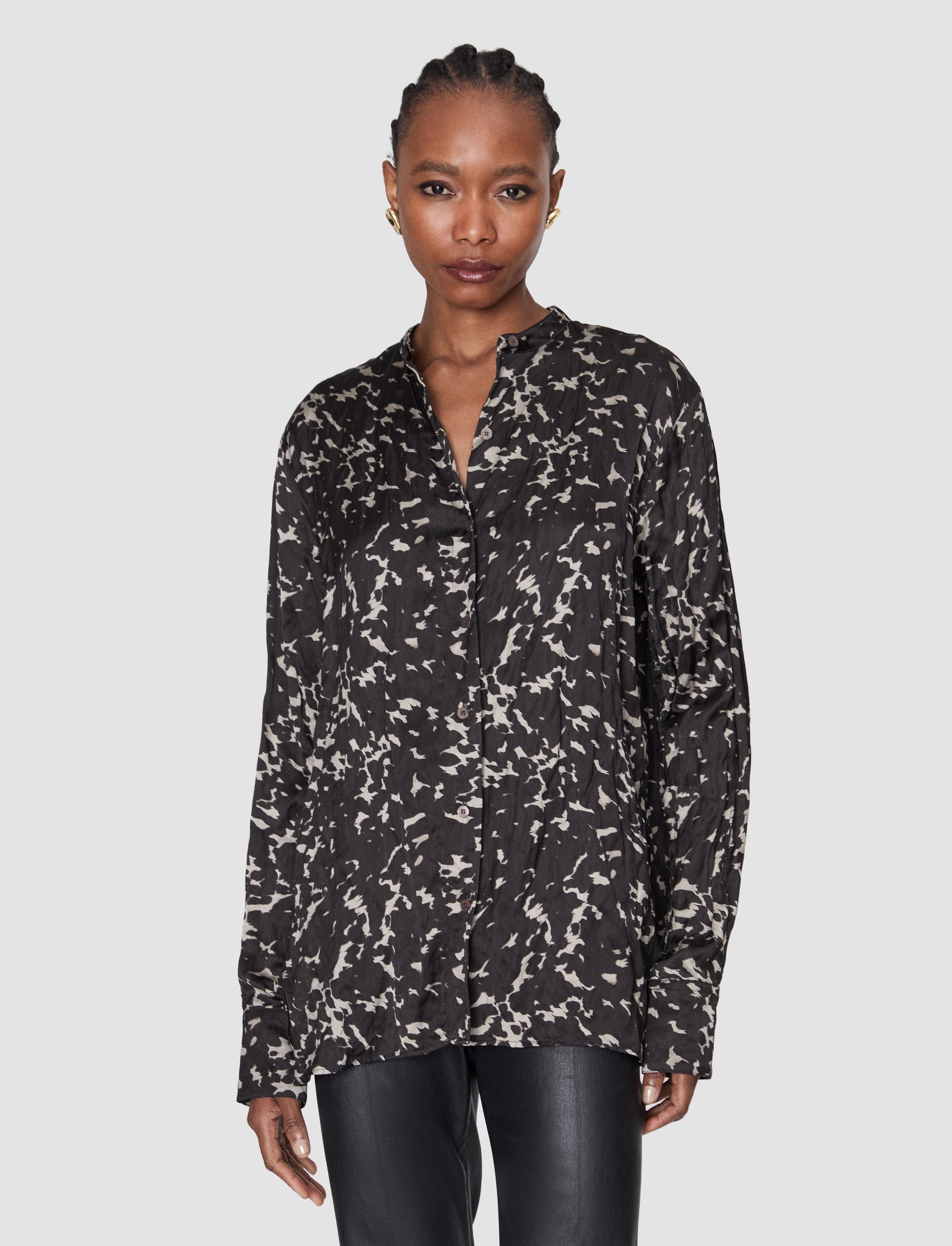 brown-millie-printed-crinkle-blouse-JOSEPH