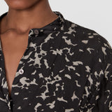 Brown Millie Printed Crinkle Blouse - Joseph