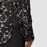 Brown Millie Printed Crinkle Blouse - Joseph