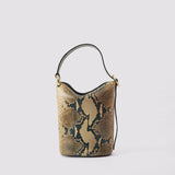 Mini Bucket Snake Leather Bag