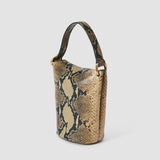 Mini Bucket Snake Leather Bag