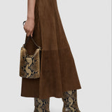 Brown Mini Bucket Python Leather Bag - Joseph