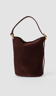 Purple Mini Bucket Suede Bag - Joseph