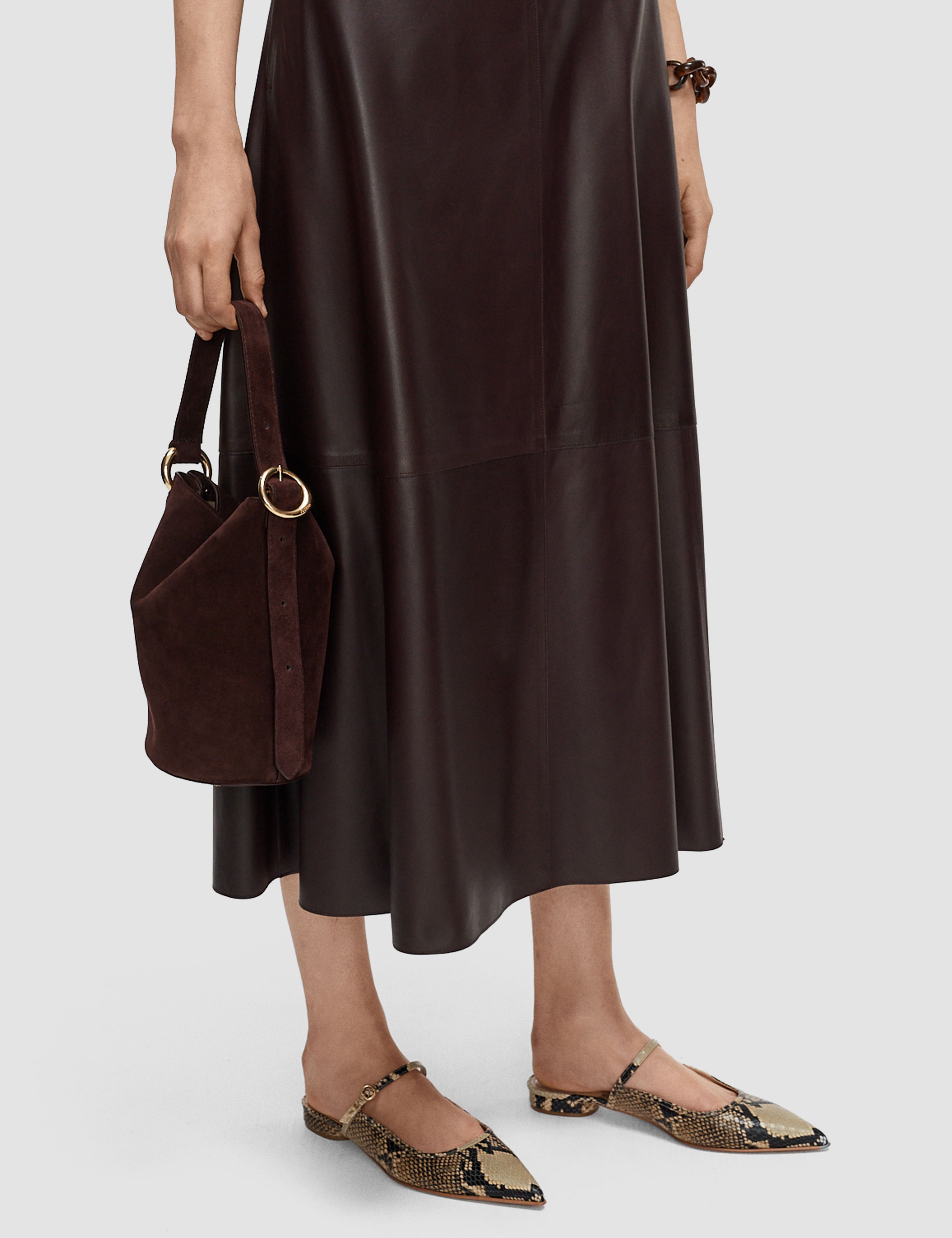 Purple Mini Bucket Suede Bag - Joseph