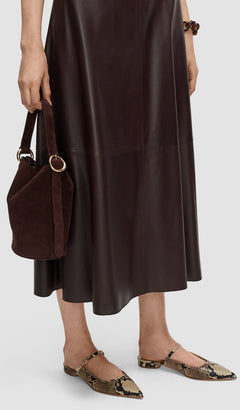 Purple Mini Bucket Suede Bag - Joseph