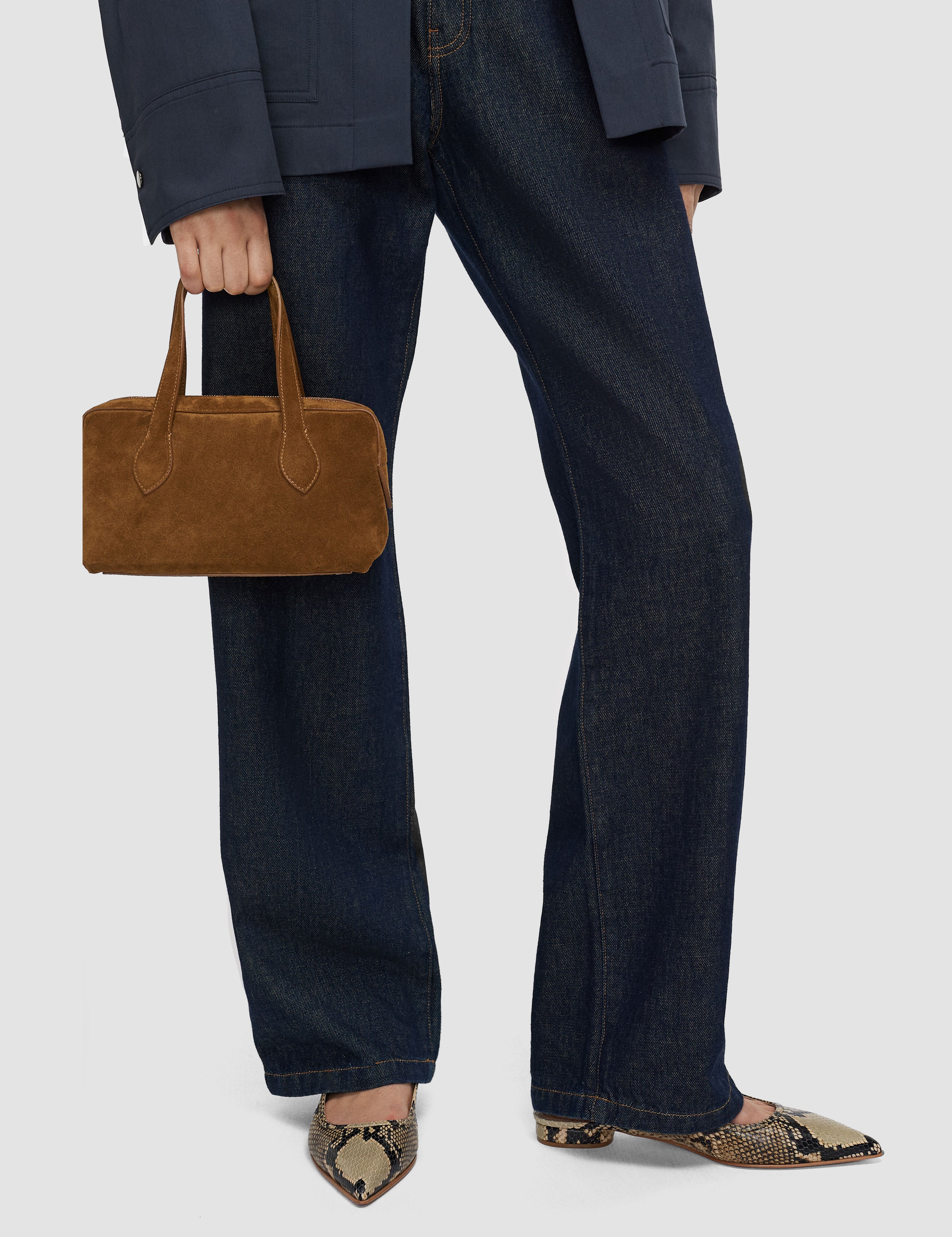 Brown Mini Loaf Suede Bag - Joseph